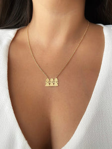 Claudia Navarro Jewelry- Necklace Kids (Three girls) / Gold