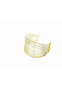 Claudia Lira Jewelry - Arm Cuff Bracelet Shiny Lightweight Statement Piece / Goldplated