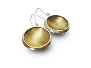 Claudia Lira Jewelry - Magma Earrings Silver and Bronze