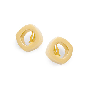 Claudia Lira Jewelry - Square Bombe Earrings / Gold