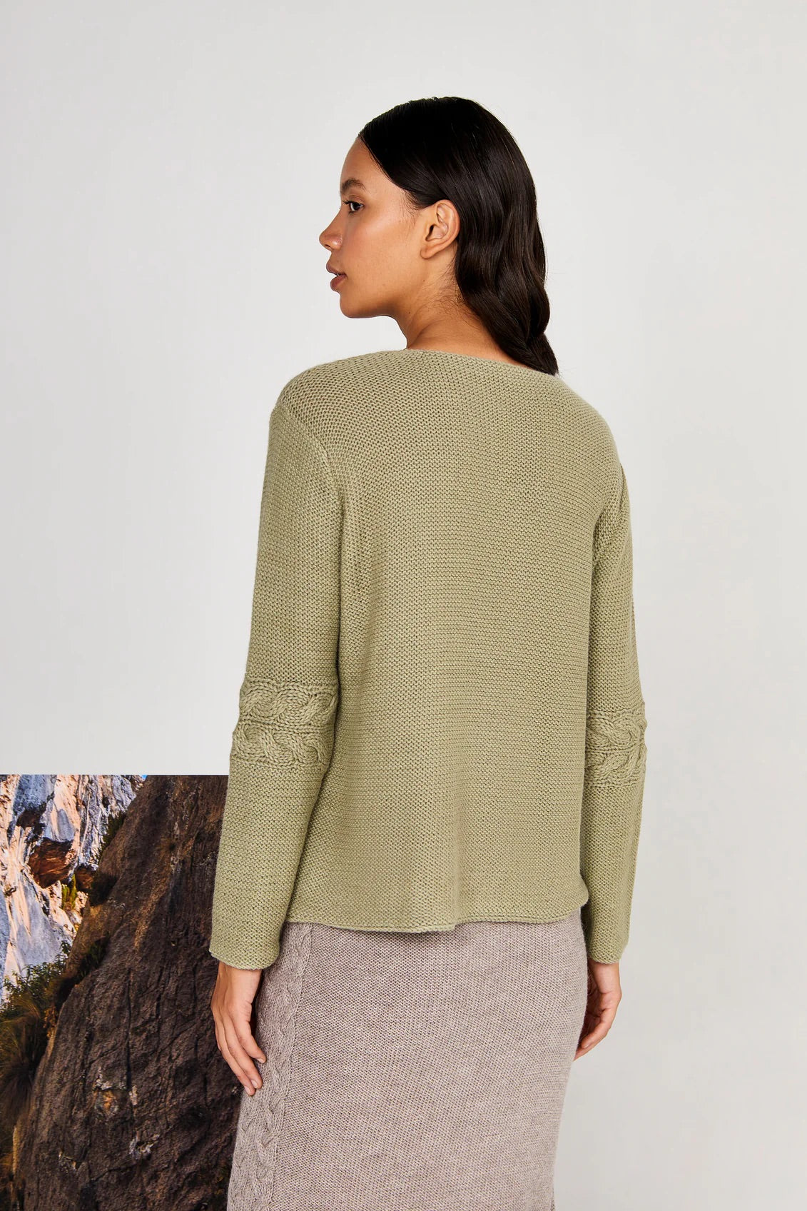 Clio Knitwear- Kusi Sweater Green