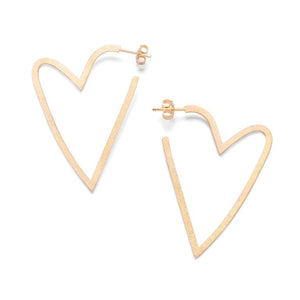 Claudia Navarro Jewelry- Hoop Corazon / Gold