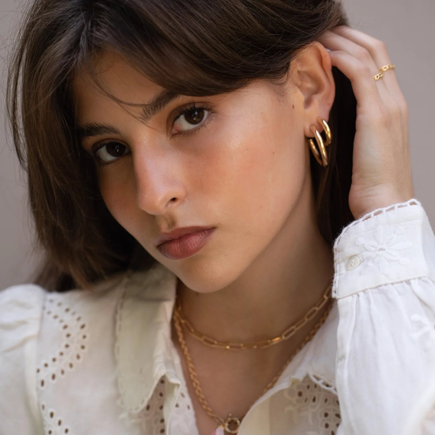 Claudia Navarro Jewelry- Hoop Small Gold