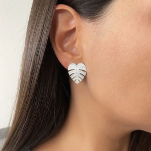 Claudia Navarro Jewelry- Earrings Leaf / Silver