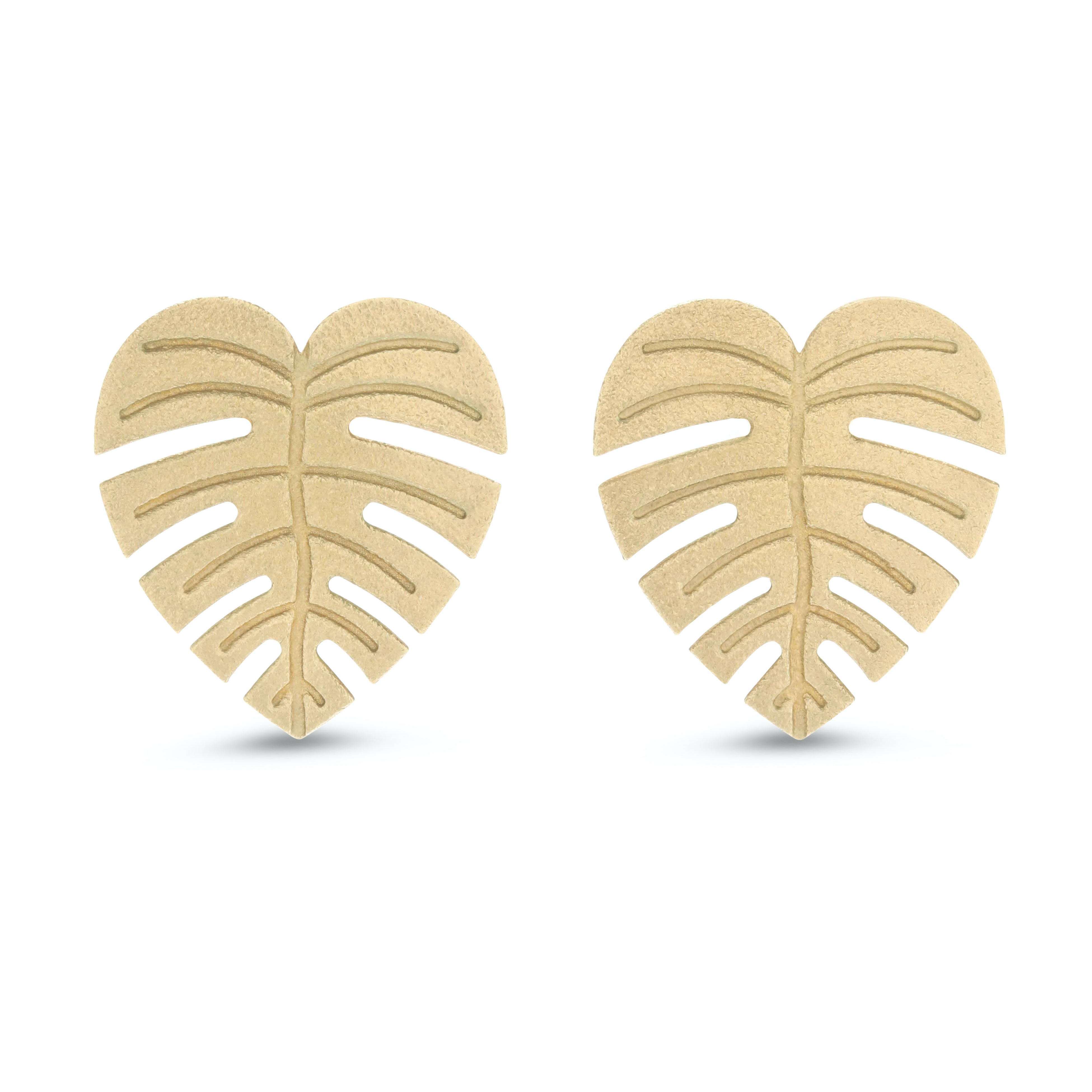 Claudia Navarro Jewelry- Earrings Leaf / Gold