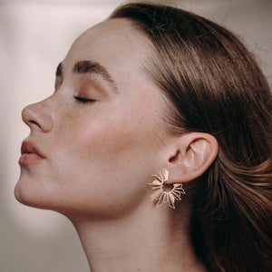Claudia Navarro Jewelry- Round Geo Maxi Earring Gold