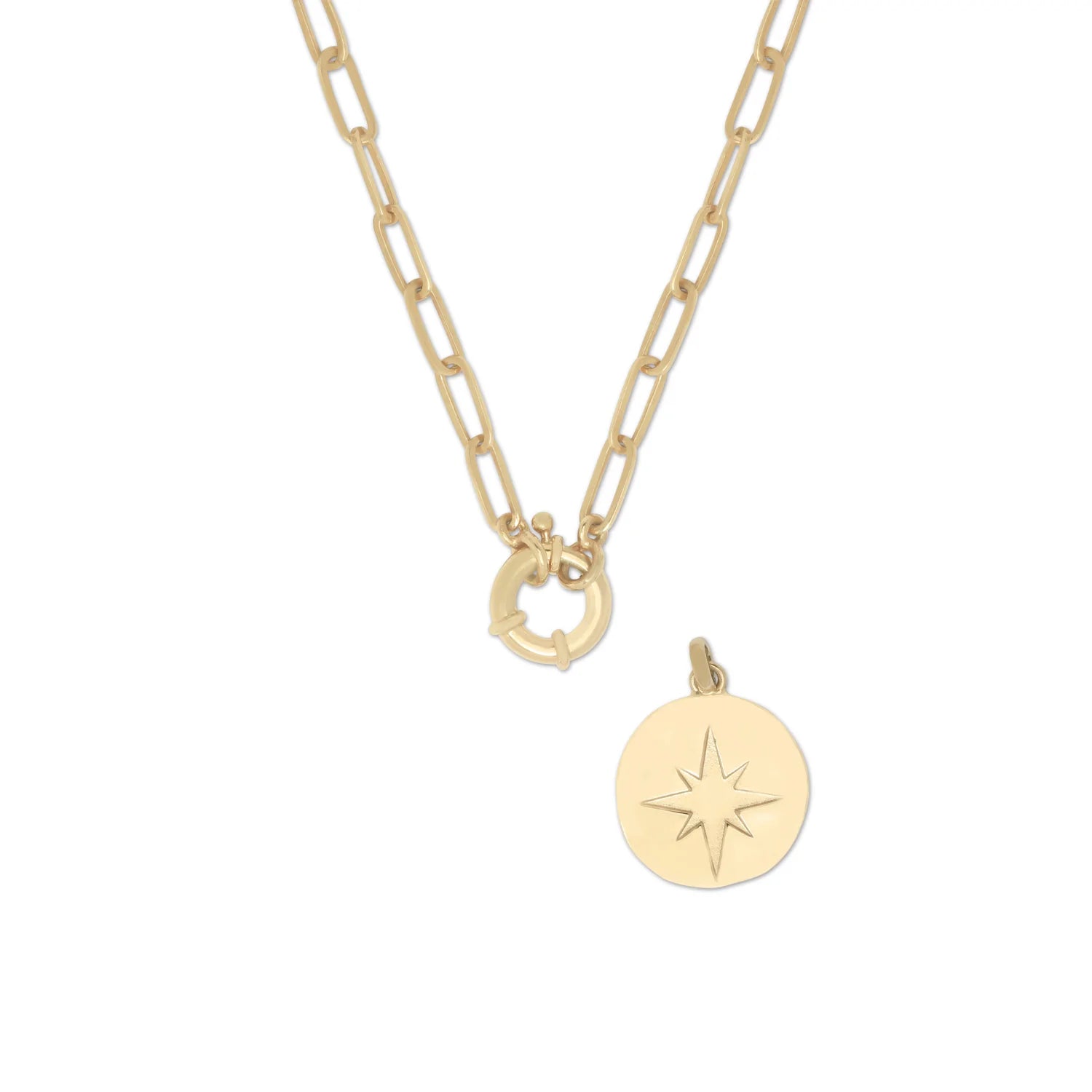 Claudia Navarro Jewelry - Toggle Flare Necklace Gold