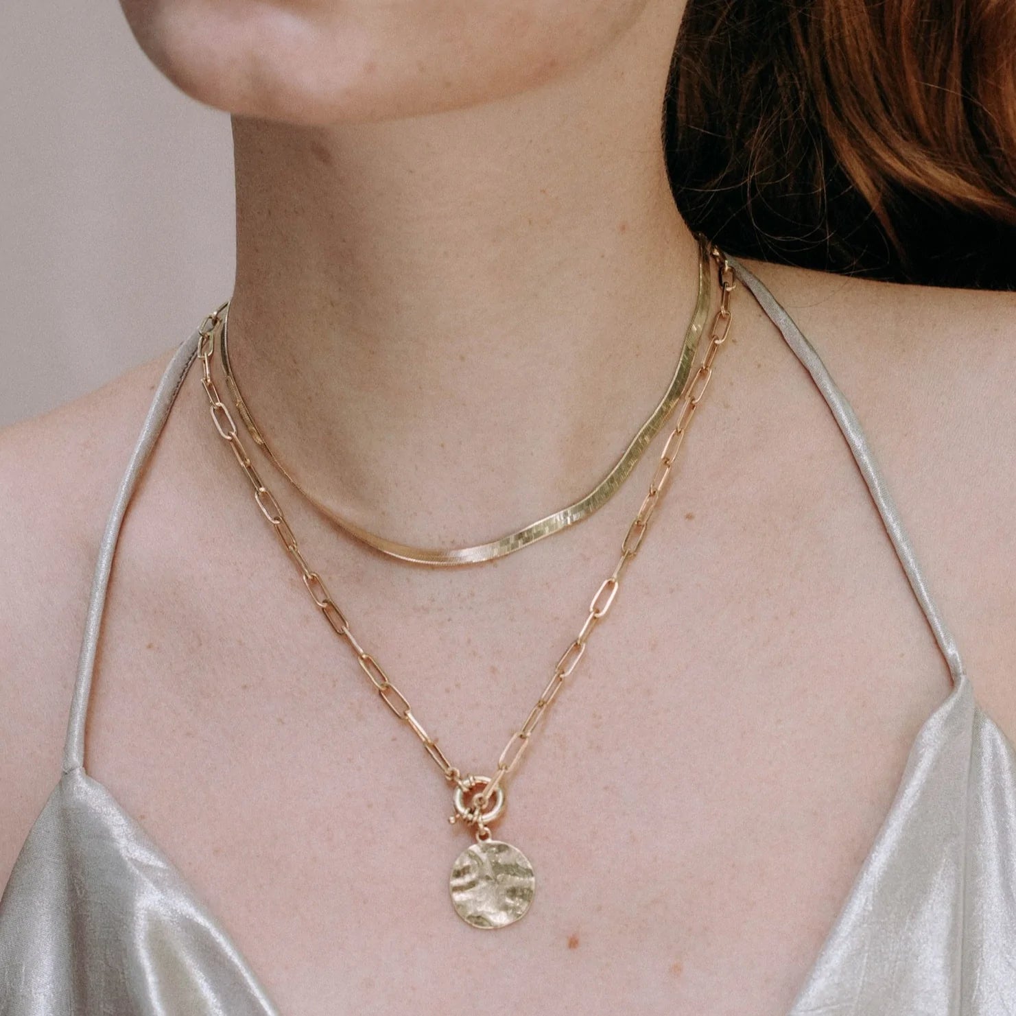 Claudia Navarro Jewelry - Toggle Flare Necklace Gold