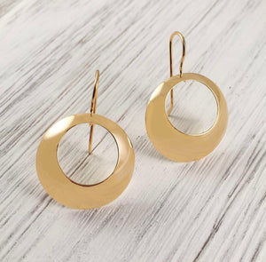 Claudia Lira Jewelry - Dangle Drop Hook Earrings / Gold