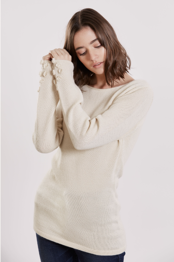 Clio Knitwear- Flower Sweater