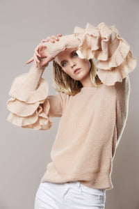 Clio Knitwear- Caribe Sweater Nude