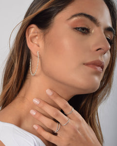 Claudia Navarro Jewelry- Hoop Dino / Silver