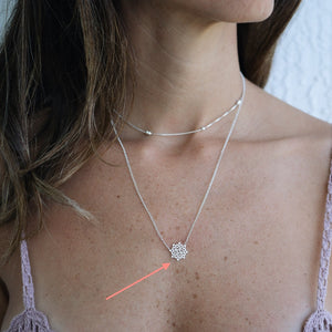 Claudia Navarro Jewelry- Necklace Mandala3 / Silver